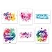 Inspirational Wall Art-Inkblot: Set of 6-Phrases of Wisdom Unframed Poster Art (8"x10")
