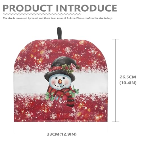 Image of Teapot Cozy Insulation Keep Tea Warm Creative Tea Pot Cozies Teapot Dust Cover for Christmas Decor Cute Snowman