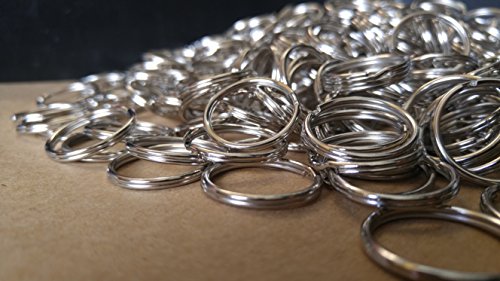 Image of Bulk 5000 Pack - 1 inch Key Rings - Heat Treated Heavy Duty & Durable Premium Split Ring Keychains by Specialist ID