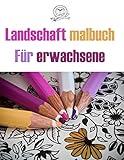  landschaft malbuch für erwachsene: zeichnungen landschaft.erwachsene stressabbau,Blumen,Bäume,Frühling,Jasmin Blume