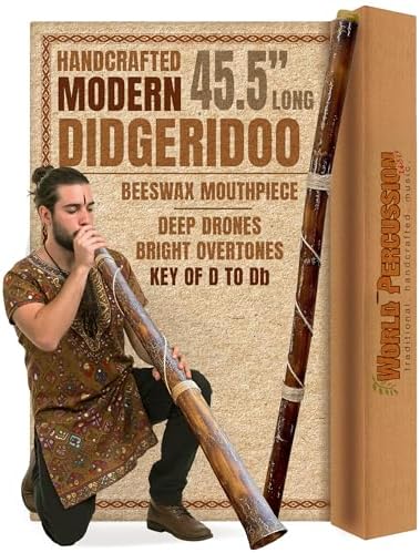 Hand-fired Modern Didgeridoo - Beeswax Mouthpiece - Easy Player!