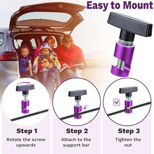 Image of ecocstm 2 PCS Car Hood Prop Struts Clamp, Hood Strut Clamp, Car Hood Holder