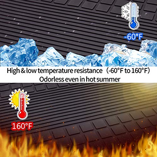 Megiteller Car Rubber Cargo Mat Liner Custom Fit For Ford Escape 2013 2014 2015 2016 2017 2018 Odorless Washable Heavy Duty Anti-Slip All Weather Black #TOP1