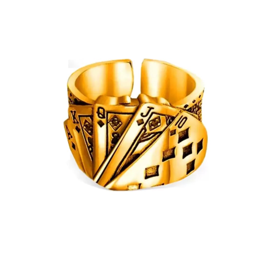 m men style Mens Bikers Jewelry Poker Card Unique Ring Gold Metal Ring For Men And Boys-picture-14