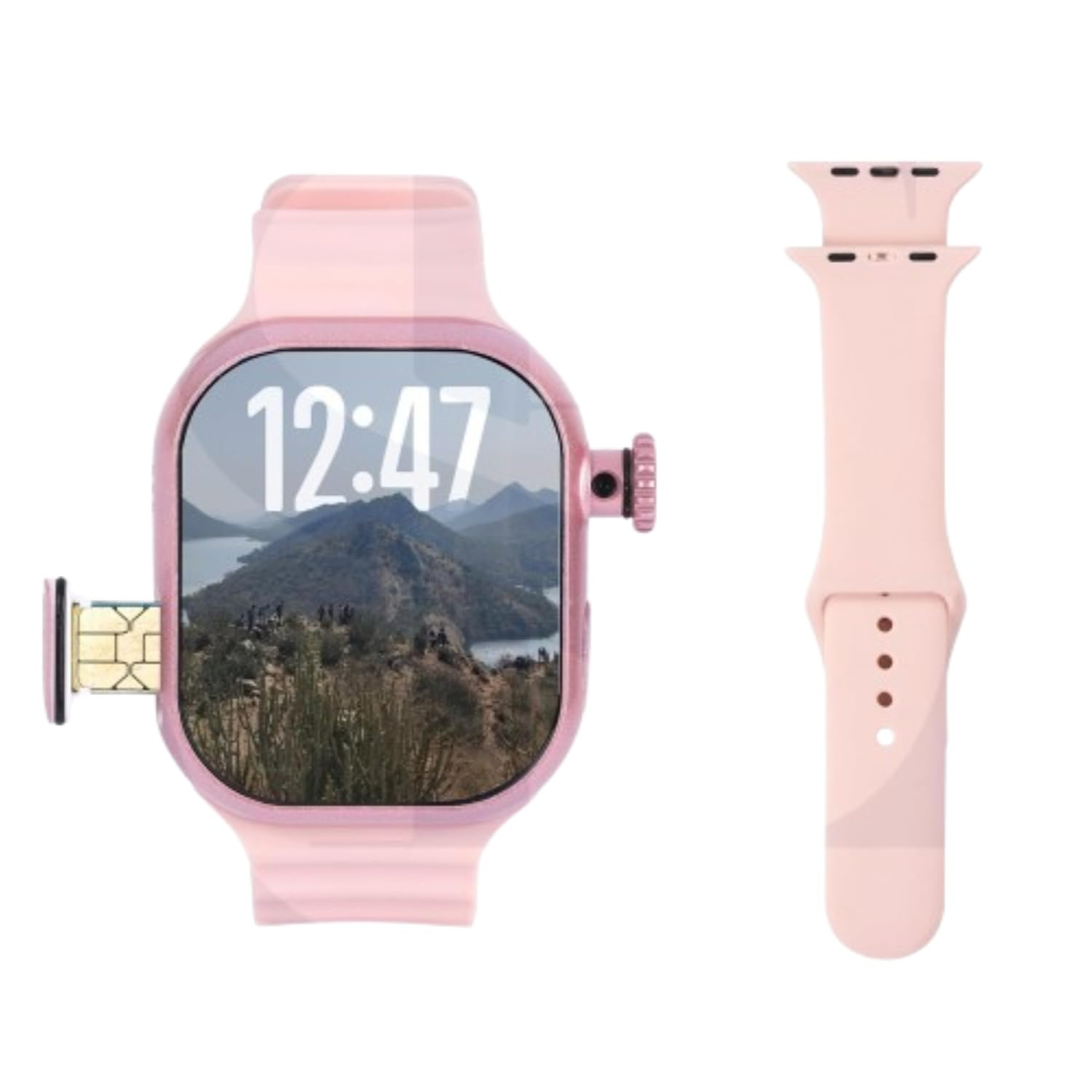 SE HUB HW Watch X Call – The Ultimate Smartwatch with Smartphone Features |AMOLED Curved Display | 4GB RAM + 64GB Storage |180° Dual Camera | SIM, WiFi | Play Store | Bluetooth & Charging(Pink) SE HUB HW Watch X Call – The Ultimate Smartwatch with Smartphone Features |AMOLED Curved Display | 4GB RAM + 64GB Storage |180° Dual Camera | SIM, WiFi | Play Store | Bluetooth & Charging(Pink)
