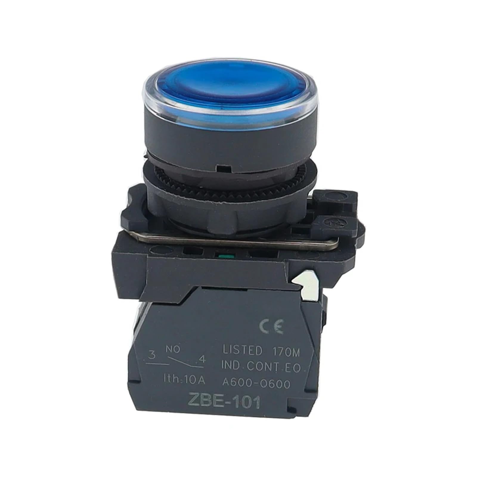 Interruptor de botón momentáneo 22mm 1NC azul para paneles eléctricos XB2 NB5 5