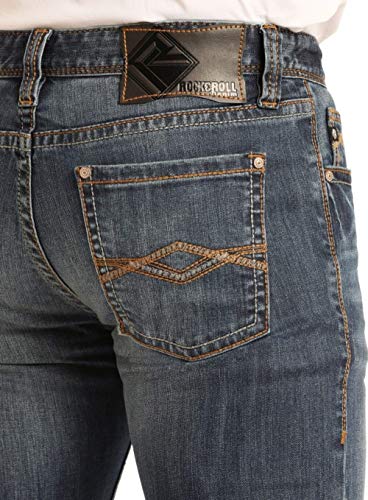Rock & Roll Denim Slim Fit Stretch Straight Bootcut Jeans #M1R62054