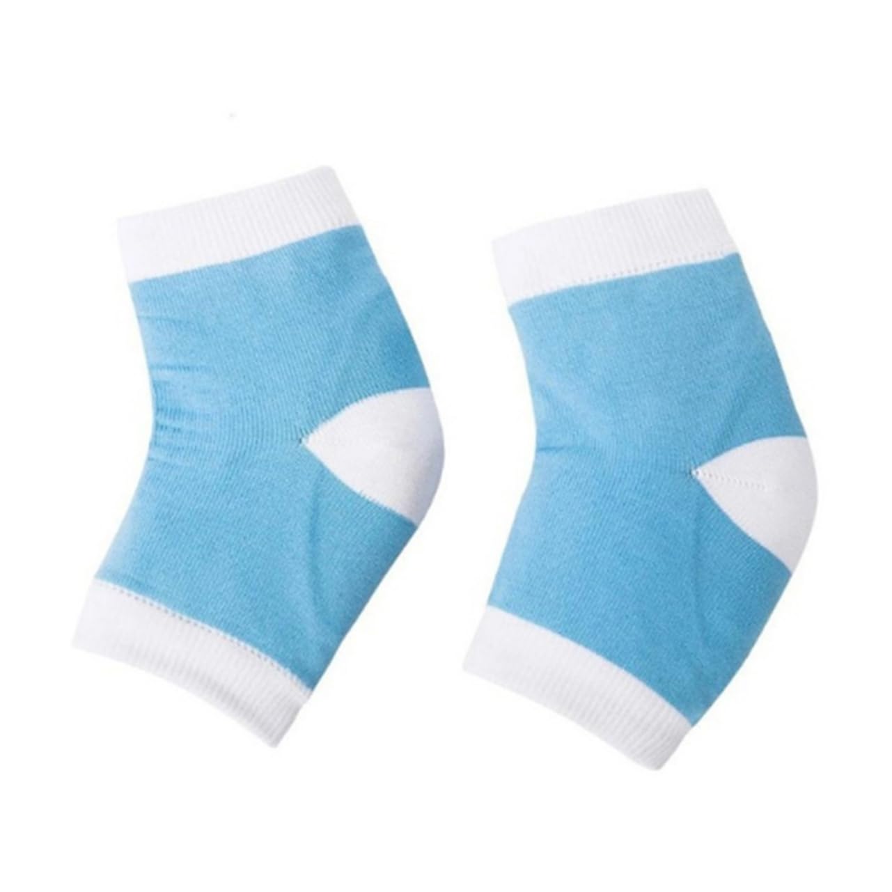 BESPORTBLE 3sets Gel Ankle Socks Heel Protection Socks Anti-Crack for (Sky Blue) 2pairs*3