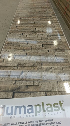 4 Pack of Dumapan SMP Bilboa Masonry Beige Brick Effect Wall Panel - 3D Effect PVC Bathroom / Kitchen Wall Panels