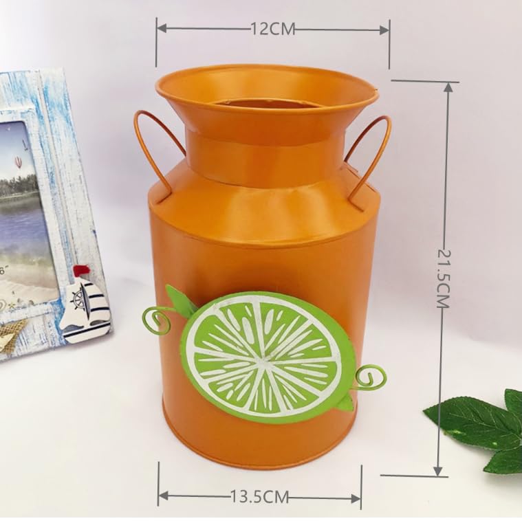 Pot à lait rustique pour déco de table de ferme et balcon fleuri - 7
