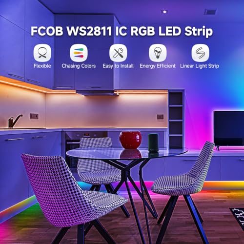 Tira LED RGB COB WS2811 16.4FT 24IC/m BTF-LIGHTING miniatura 4