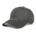 ZOMOY Vintage Washed Dyed Cotton Twill Low Profile Adjustable Baseball Cap (Dark Grey)