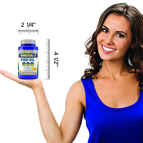 Fish Oil Omega 3 1500mg Supplement Small SoftGel Capsules with 800mg DHA and 600mg EPA - Triple Strength Lemon Flavored Pharmaceutical Grade Pills to Help Lower Triglycerides by NutriPharm Labs Fish Oil Omega 3 1500mg Supplement Small SoftGel Capsules with 800mg DHA and 600mg EPA - Triple Strength Lemon Flavored Pharmaceutical Grade Pills to Help Lower Triglycerides by NutriPharm Labs