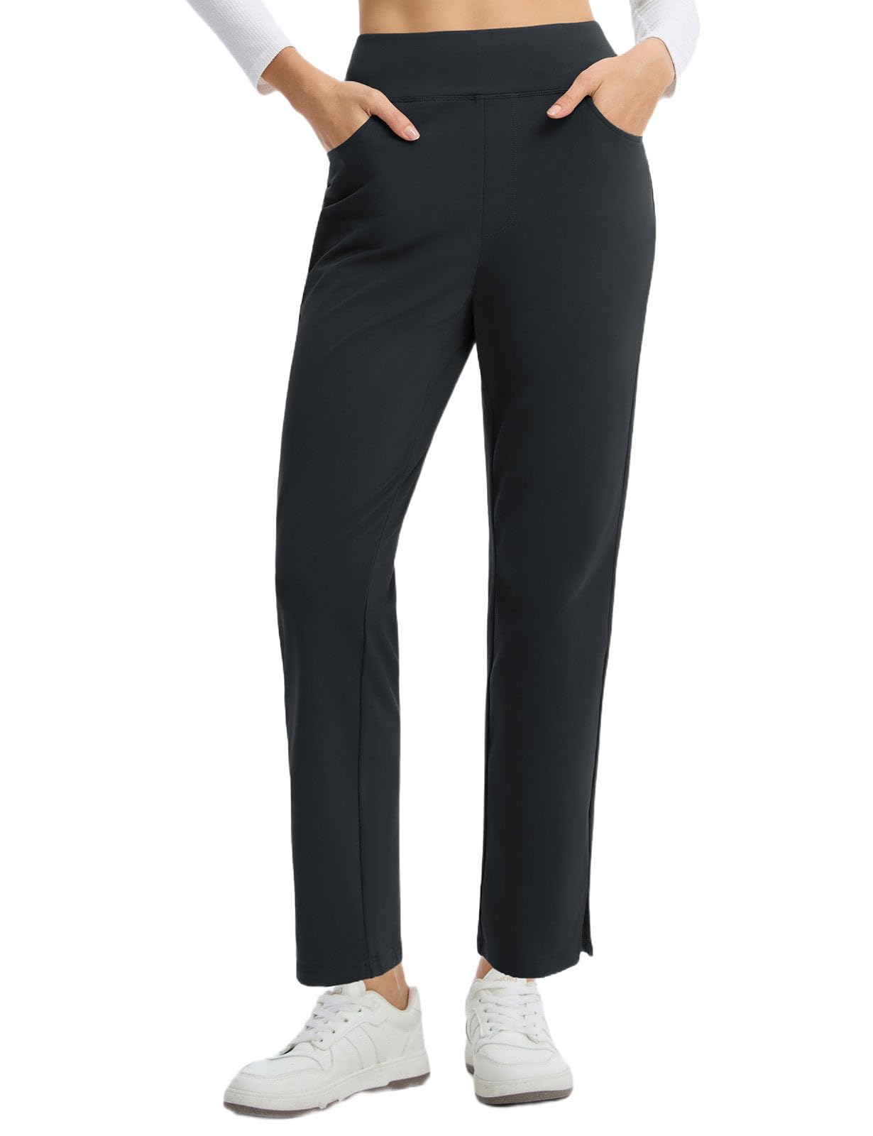 baleaf Damen Thermo Hose Winter Fleece Wanderhose mit Taschen