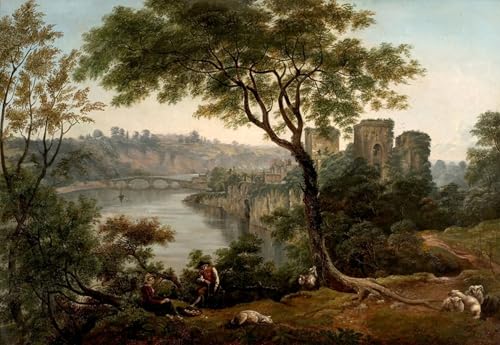 Impression Peinture Huile Château de Chepstow sur Toile de Qualité Musée