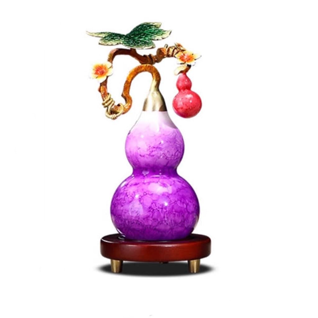 IUokLU Statue Suitable For Living Room Study Desk Decoration Antique Bookshelf Gourd Copper Ornaments Brass Figurine