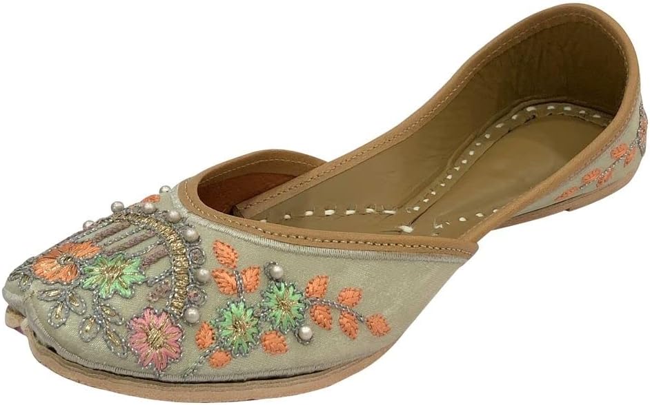 Step n Style Punjabi Juti Traditional Mojari for Women Bridal Shoes Ethnic Handmade Flat Jutti