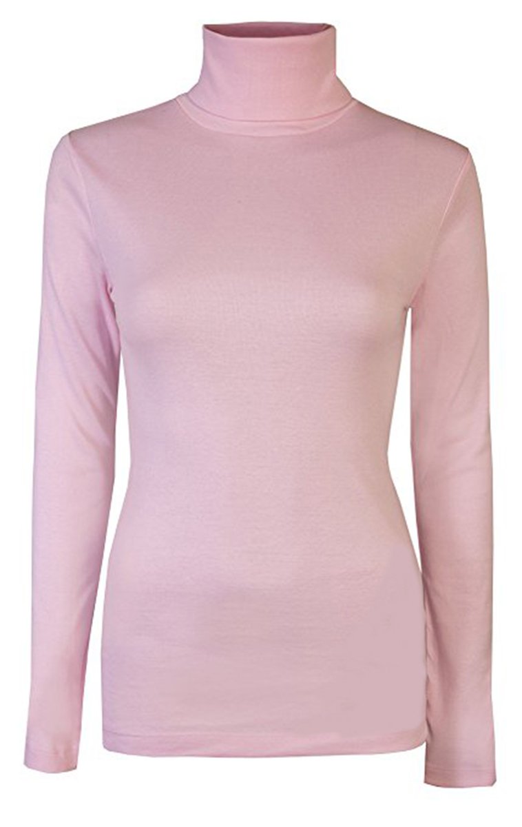 Misketch Women's Pink Misketch® Roll Necks Polo Neck Tops Plain Winter Ski Quality Stretch (, Sm(Uk 08-10 Eu 36-38))