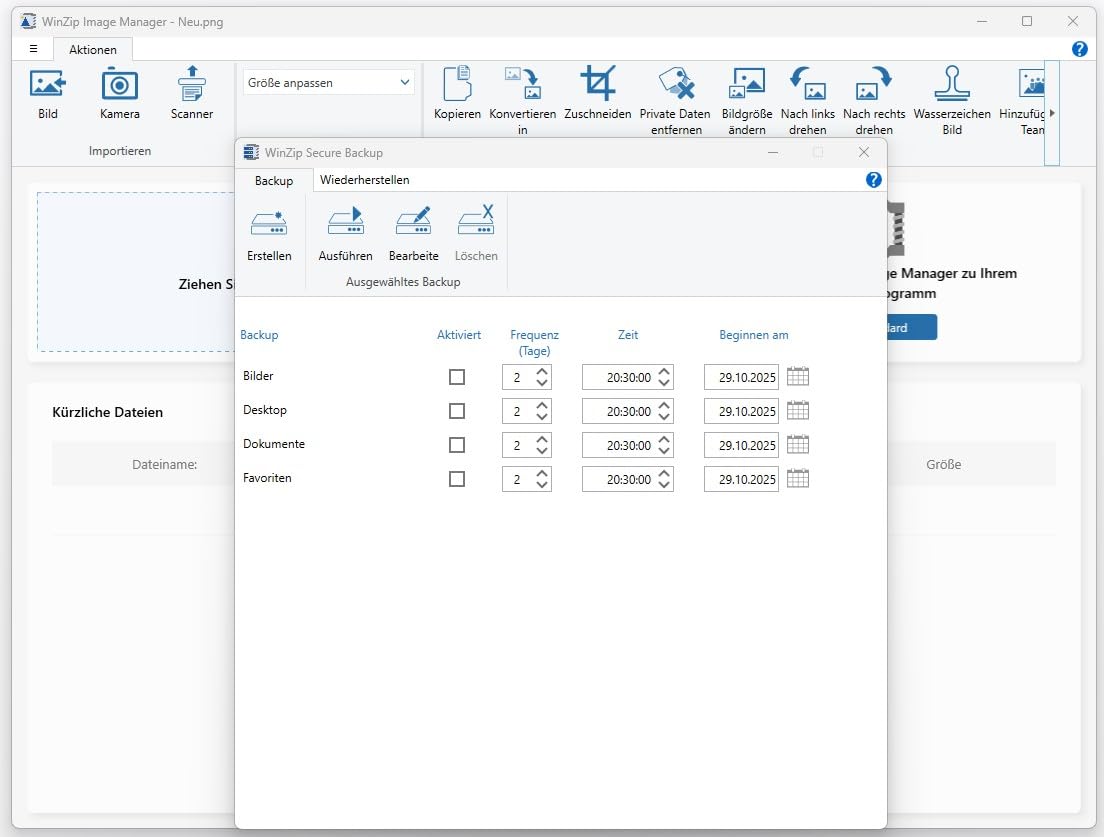 WinZip 30 PRO *1-PC / Dauerlizenz* Windows - Deutsch / ML #PKC | Dateien Entpacken, Packen+Sichern, Komprimieren, Verschlüsseln / ProductKeyCard / KEIN Datenträger