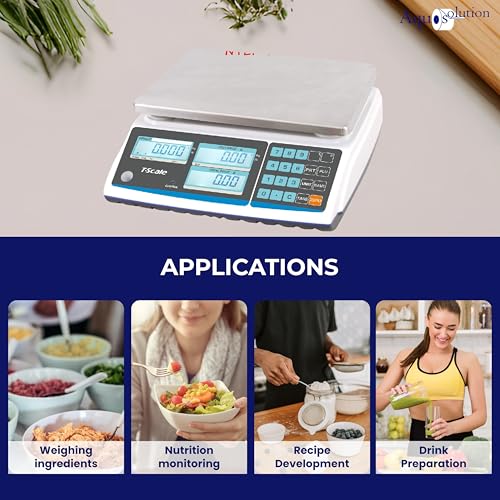 Báscula Comercial Digital Aquos ZTP 30lbs LCD miniatura 2