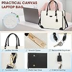 Sac portable pour femmes 15.6 inch Portable Tote Bag Waterproof Toile Sac de travail Léger Portable Porte-Slip Professionnel Femmes Affaires Bureau Sac Voyage Sac à main Sac à épaule