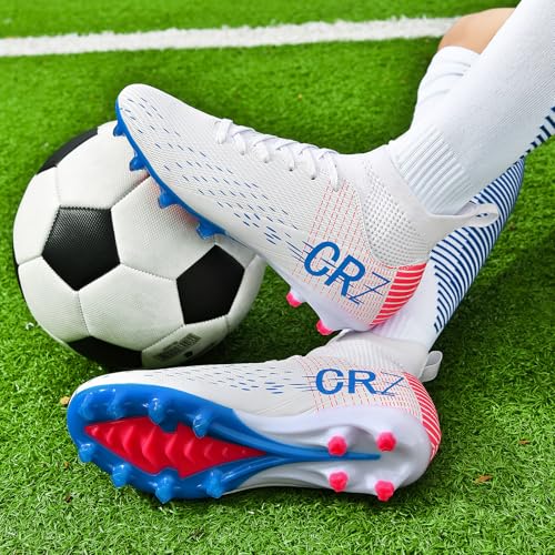 Image of Soccer Cleats for Mens Womens Indoor Turf Soccer Shoes Youth AG TF Training Football Boots Unisex