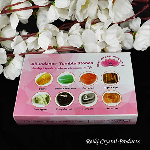 Image of Reiki Crystal Products Certified Natural Crystal Tumble Stone Kit | Multiple Crystal Stone Sets for Meditation, Reiki, Chakra & Spiritual Practices