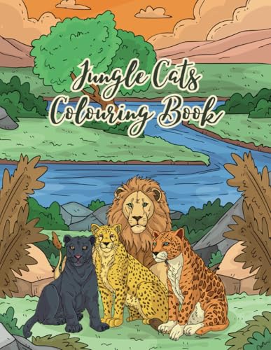 Jungle Cats Coloring Book for Kids and Adults image 2