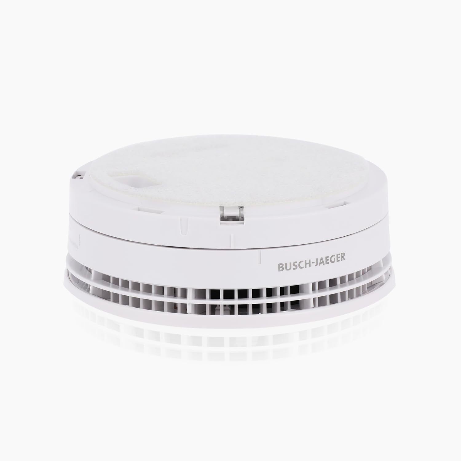 Busch-Jaeger BJ 6833-84 Professional Line - Detector de Humo (Funciona con Pilas, Certificado VDS, batería de 10 años, botón de Prueba y función de Silencio, Alarma contra Incendios de 85 dBA