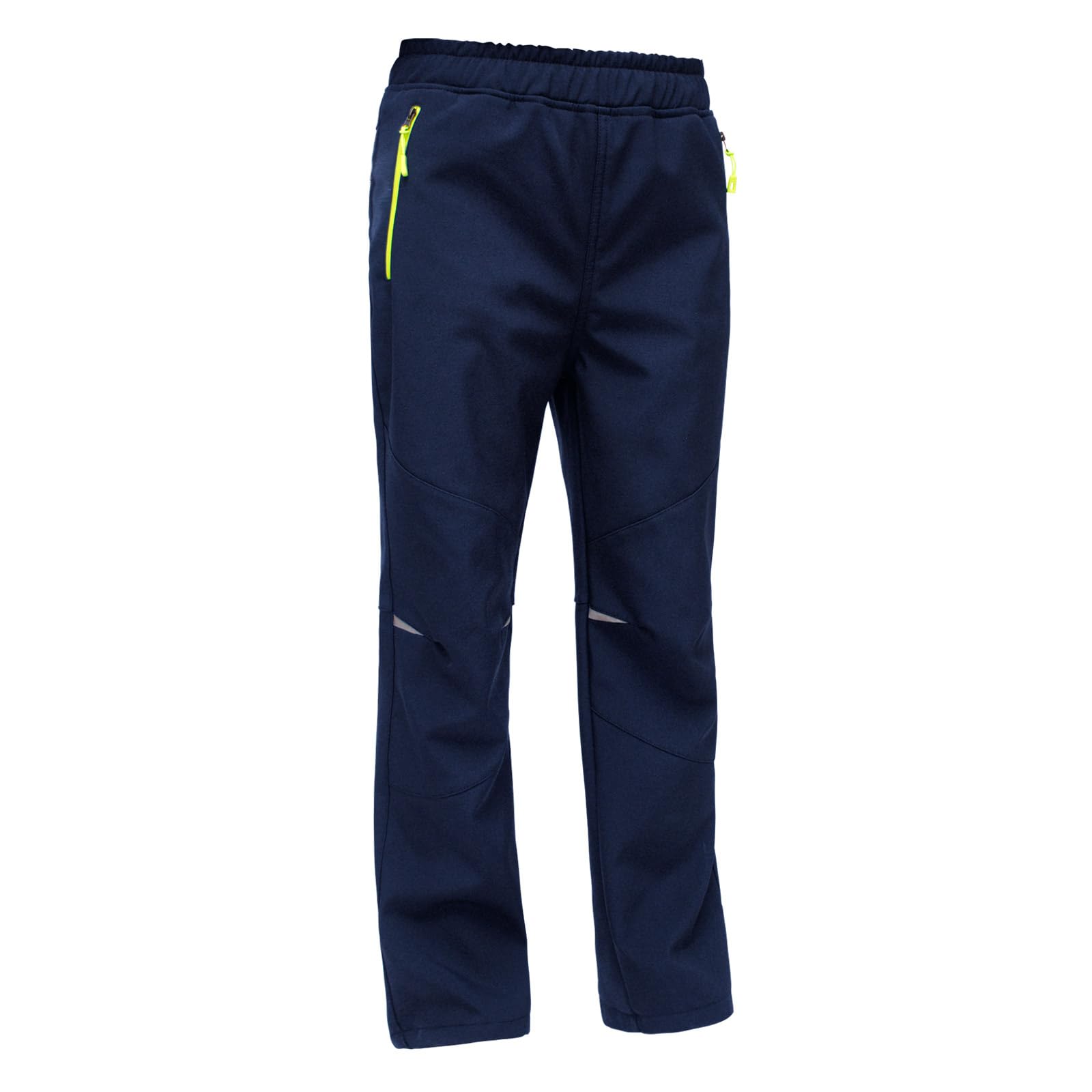 MEILONGER Pantalones Ski Niño Softshell Pantalon Trekking Niña Térmicos Pantalón Senderismo Invierno Impermeables Transpirable Pantalón (Azul Oscuro 13-14años)