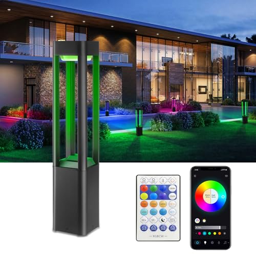 Yotivki Borne Lumineuse Extérieure Connectée RGBCW – Lampadaire de...