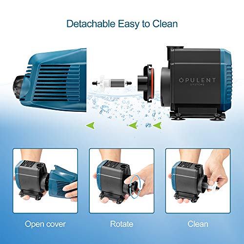 Opulent Systems 550Gph 33W Submersible Pump (2100L/H) Ultra Quiet Water Pump With 10Ft Long Power Cord For Fish Tank, Pond, Aquarium, Statuary And Hydroponics #TOP4