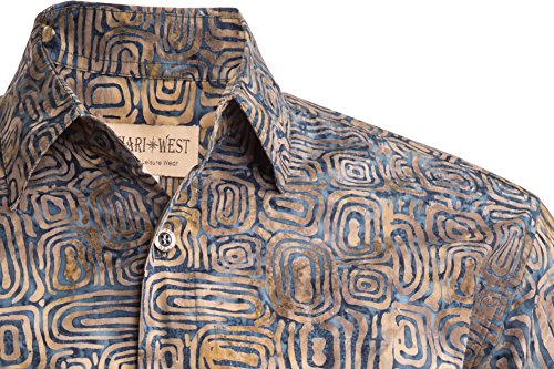 Ripple Rosso Tropical Hawaiian Cotton Batik Shirt for Men2