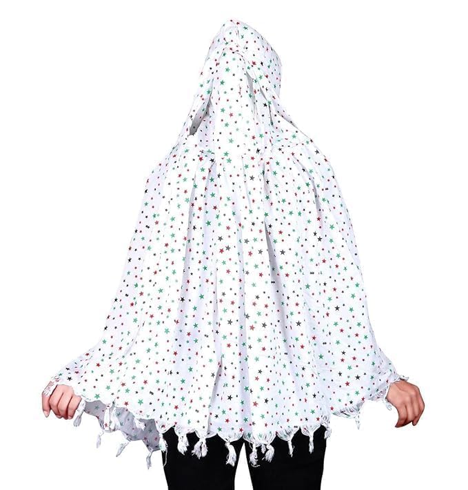 Image of ladies face protection cotton scarf, protection from uv rays, scarf of cotton, cotton face mask for summer, white hijab for girls, two wheeler scarf for ladies.