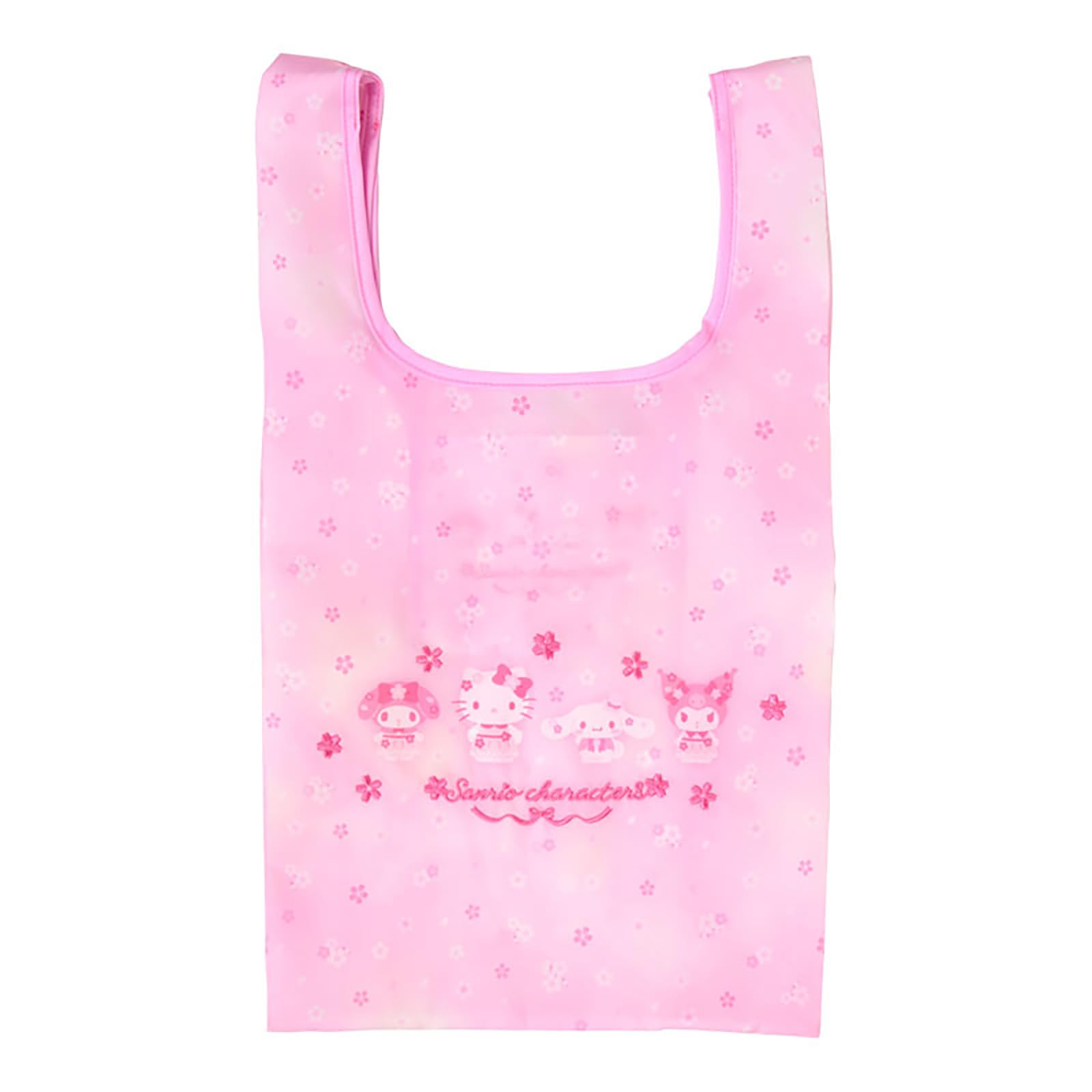 Sanrio Characters Sakura Eco Bag Foldable Polyester Reusable Tote 12x14in