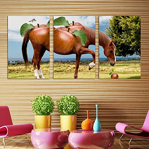 Tableau moderne cheval encadré avec finitions premium pour maison