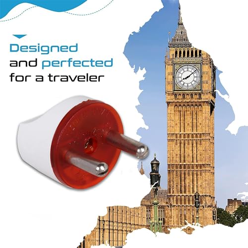 Image of Mica 2 Pin Universal Travel Adapter Conversion Plug (USA, Japan, UK, China to India Type D) 6 Amp, for Mobile Charges, Battery, Laptops and Other Electronic Devices. (1)