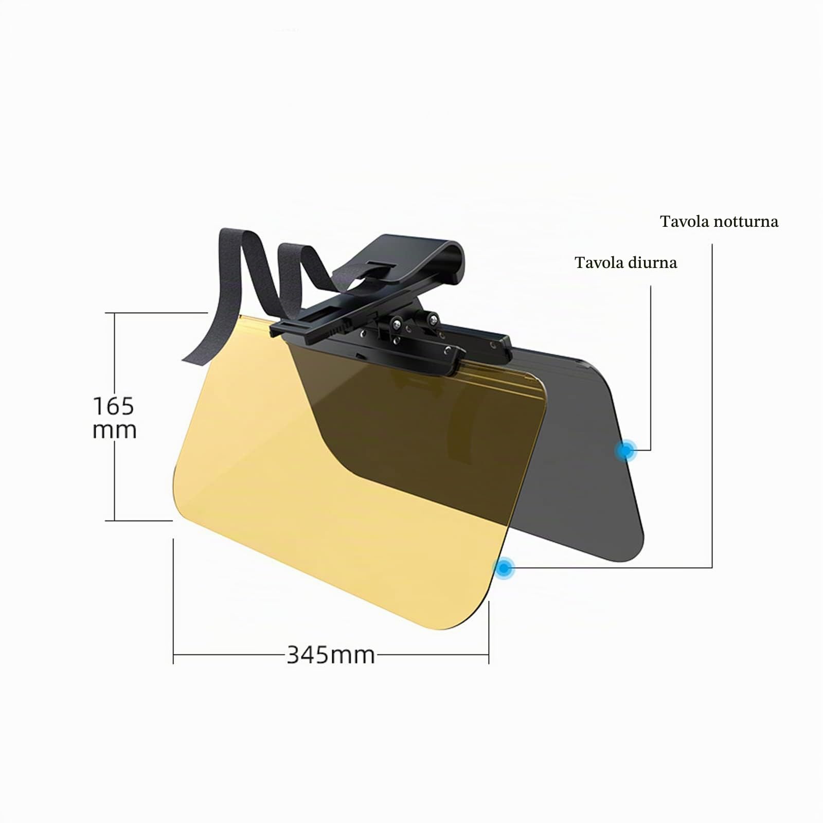 Visiera per Auto Visiera Parasole Multifunzionale Regolabile Antiriflesso e per Cecità ai Raggi UV e Neve Parasole per una Guida Sicura di Giorno o di Notte, Tipo Universale per Auto