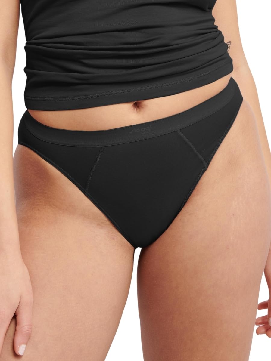 Sloggi Women's Black Ever Ease Tai Underwear, Xxl