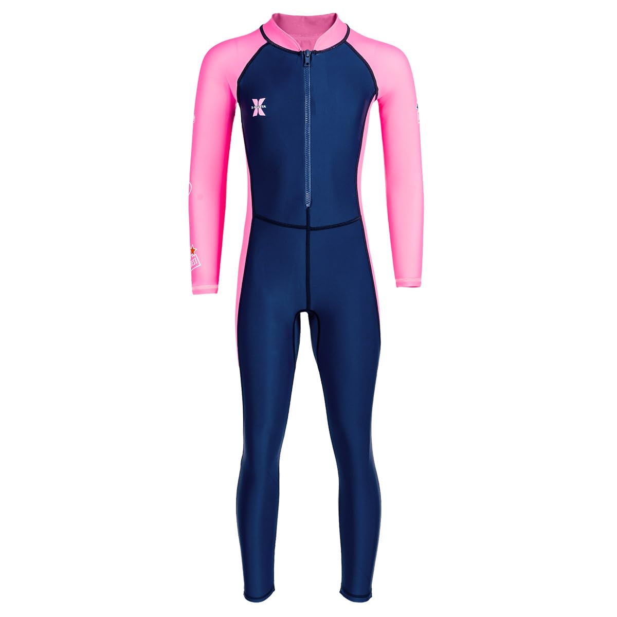 Kids Full Body Swimsuit One piece Long Sleeve Wetsuit Skin Sun Protection Sunsuit Swimwear for Girls S Size