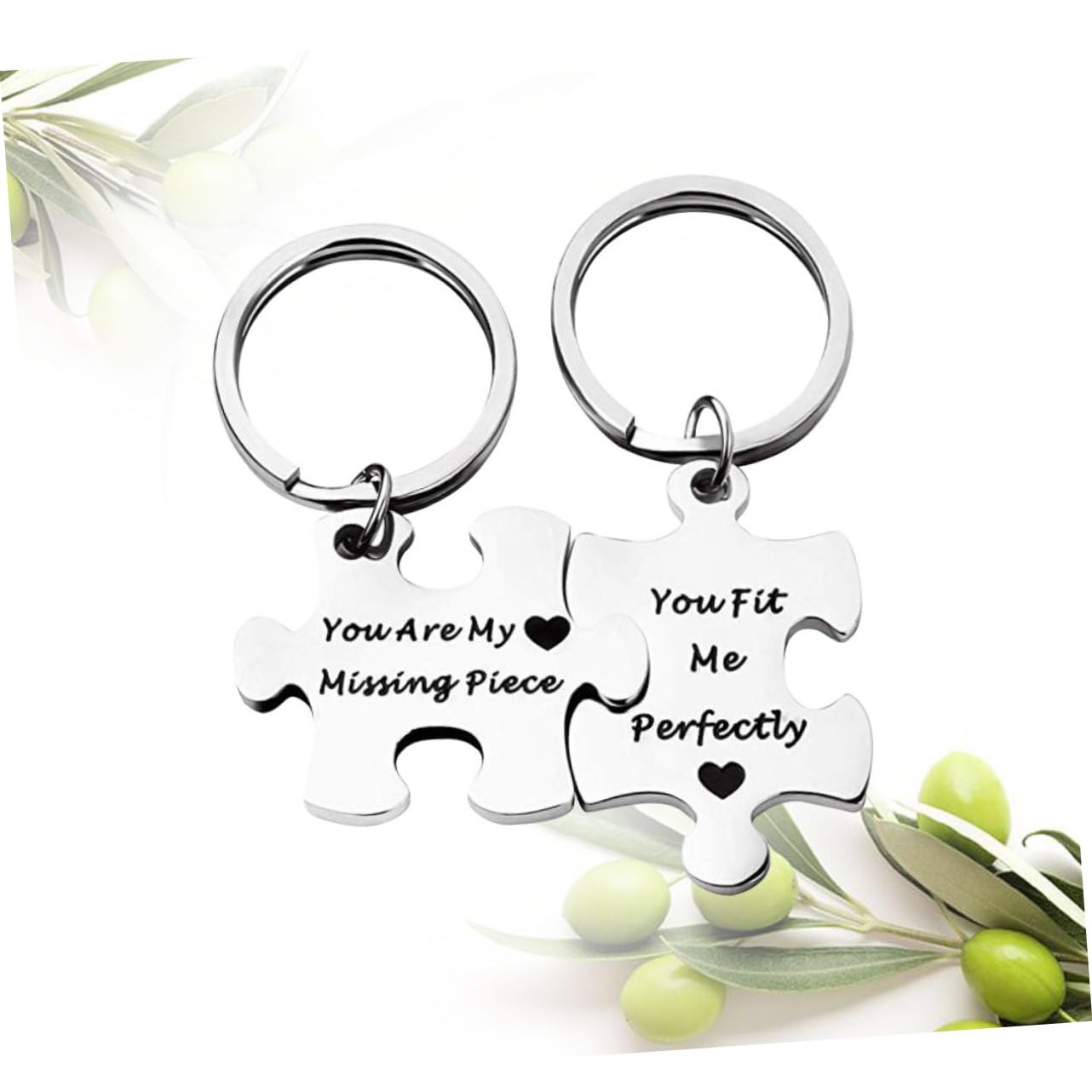 6piezas Llavero De Pareja De Acero Inoxidable Mensajes Grabados Llavero Decorativo Para Coches y Accesorios Para Aniversarios y San Valentín