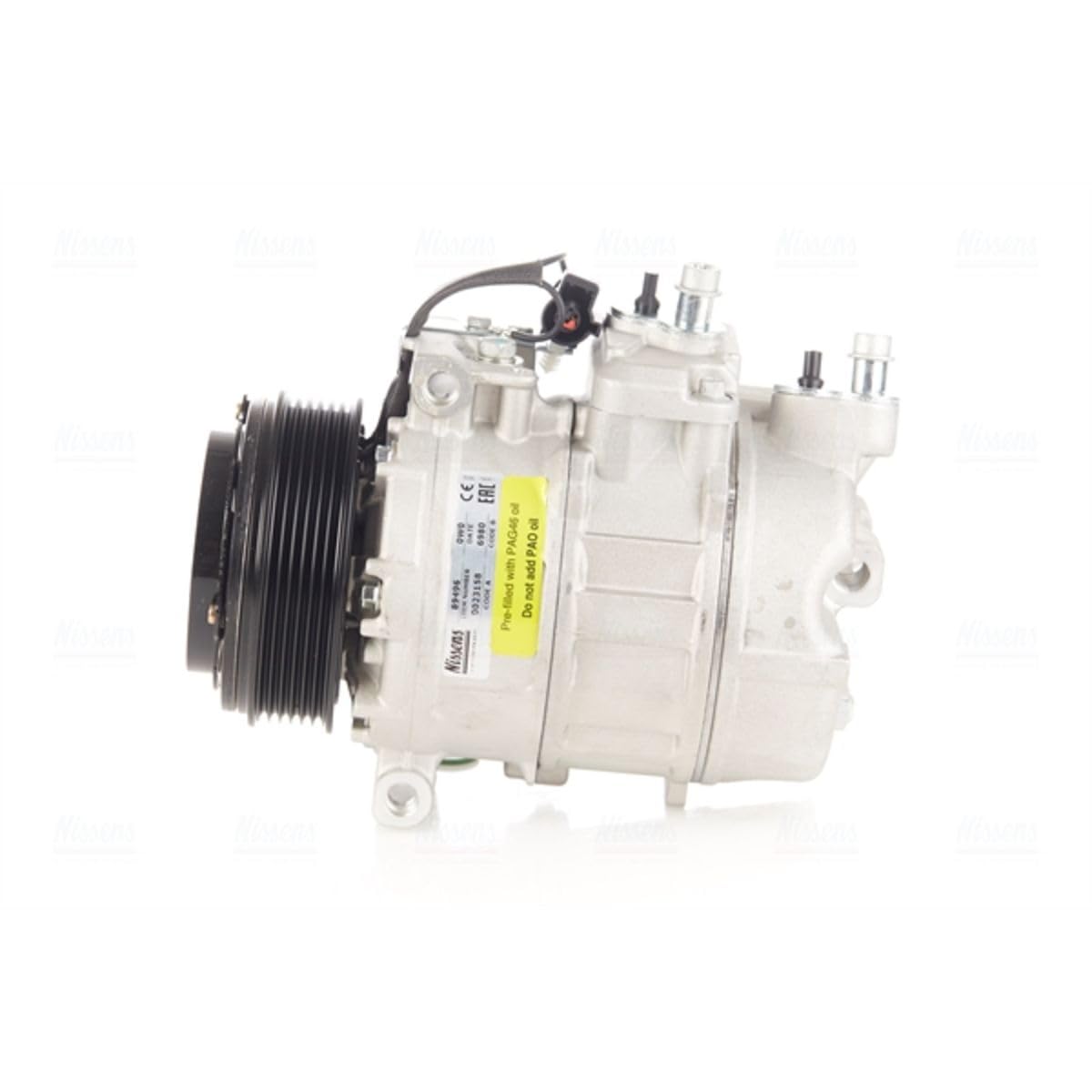 NISSENS A/C Kompressor für Klimaanlage Klimakompressor mit ID: PXV16 Kältemittel: R134a PAG 46 mit 110mm Riemenscheibe 6-Rillen Kompatibel mit LAND ROVER Range Rover III L322 351334231 JPB500210 89496