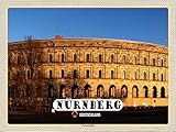 AGDeko® Blechschild 40x30 cm Nürnberg Kongresshalle Baustill zum Aufhängen oder Stellen Raum Dekoration