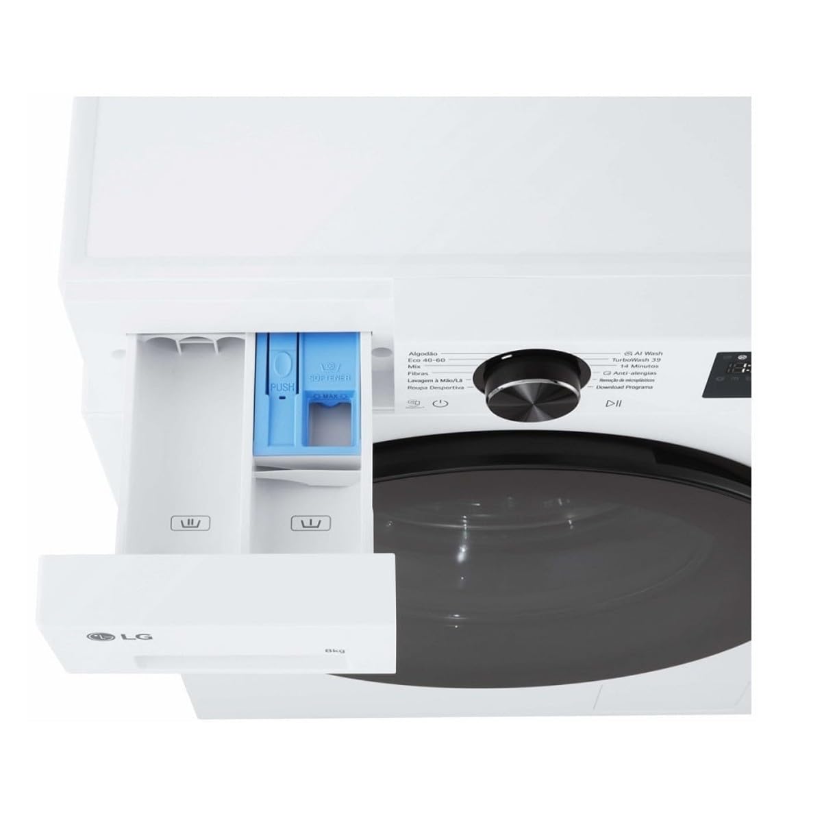 Lavadora LG F2X50S8TLB 8 kg, 1200 rpm, color blanco