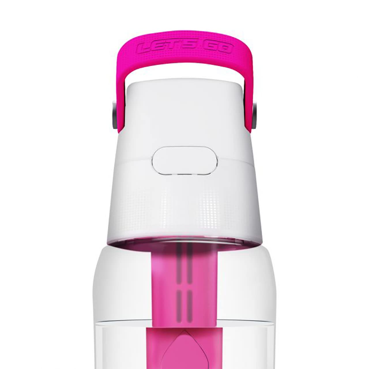 PerloPur PearlCo SOLID Trinkflasche mit Wasserfilter 0,7 Liter (pink) | Filterflasche BPA-Frei | Schule, Sport, Wasser, Kinder, Unterwegs