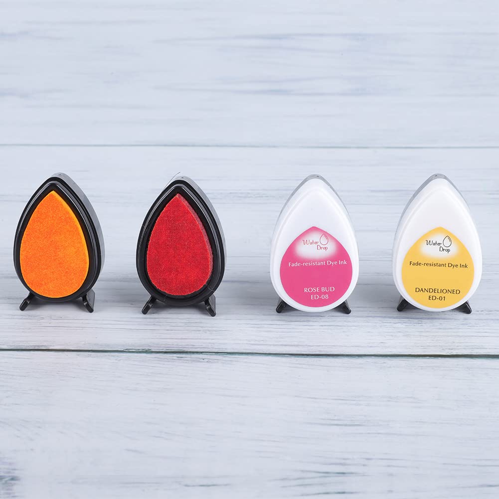Tamponi di inchiostro artigianali, timbri fai da te, timbri di inchiostro artigianali colorati, confezione da 36 per tessuto, legno, carta, scrapbooking