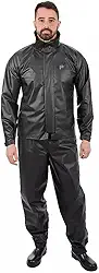 Conjunto Capa de chuva Motoqueiro Tamanho P PVC 0,28mm Combate Com Gola Masculino Preto Pioneira - 2900-M-PRE-P