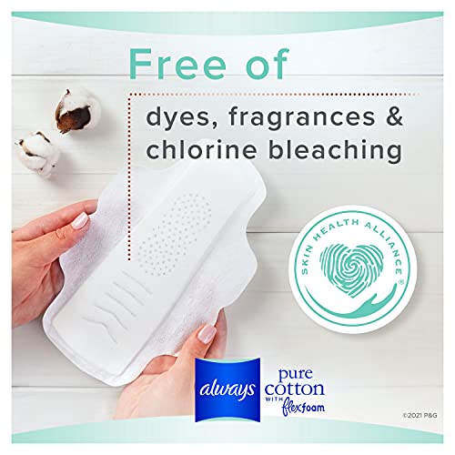 Image of Always, Pure Cotton with Flexfoam Pads Heavy Flow Size 2, 24 Count