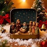 【Choix de décoration polyvalent】 : les figurines de crèche dans une boîte 1 servent de décoration charmante pour les étagères, les chambres et les salons, ajoutant de la chaleur à n'importe quelle maison ou bureau tout en complétant des pièces telles que les salles d'étude, les entrées et les églises avec un attrait polyvalent