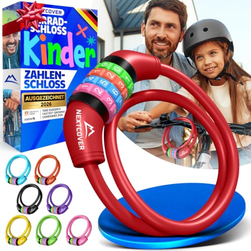 NEXTCOVER® Fahrradschloss Kinder mit 4-stelligem Zahlencode I...
